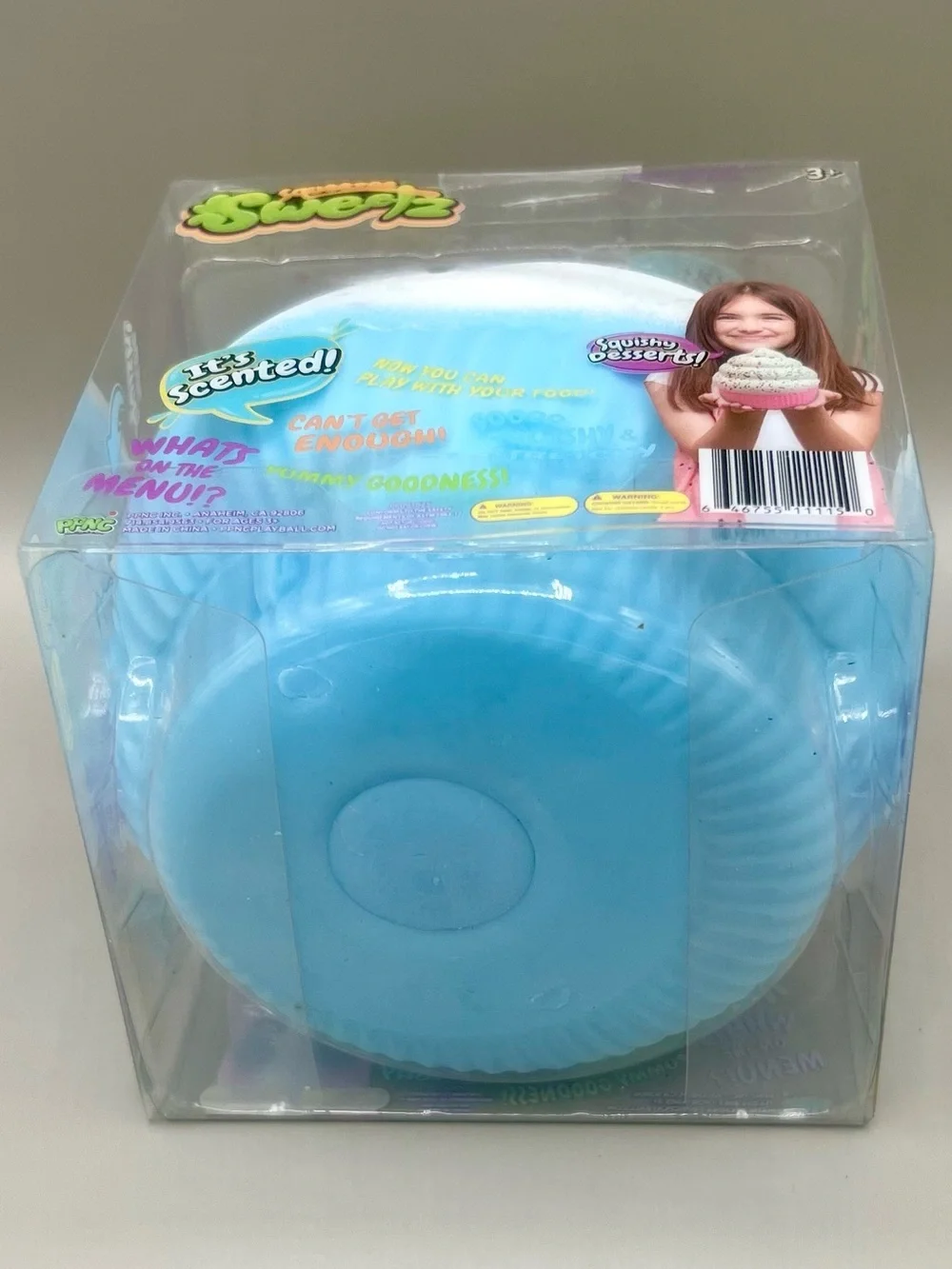 PPNC Squeezee Sweetz Blue Scented Cupcake Squishy with Multicolor Sprinkles NEW🧁